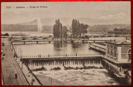 Genève - Rade et Rhone, belebt // ungelaufen 1900