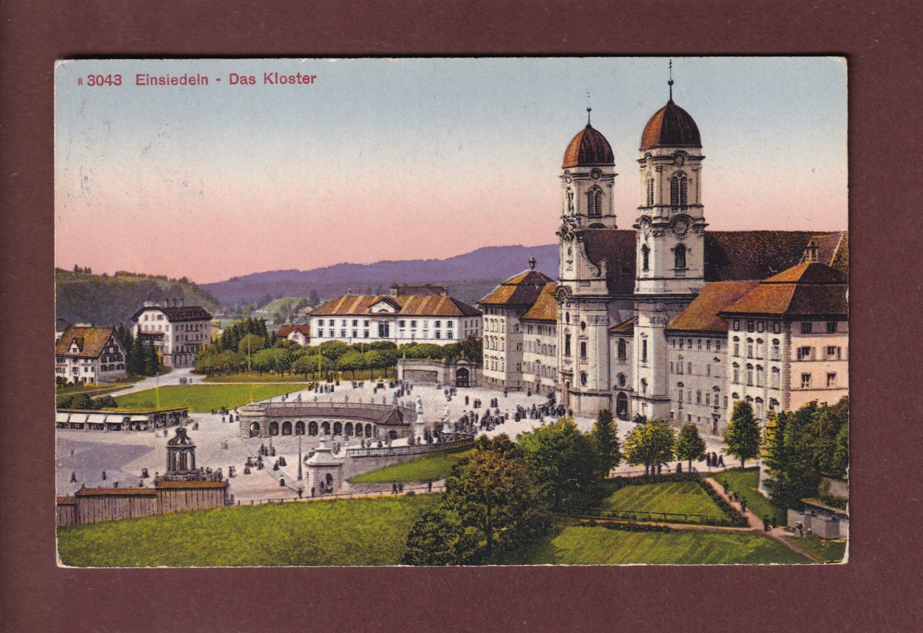 Cartoline postali: EINSIEDELN - Kloster - 1917 – Usato da Pully venduto da nicecards