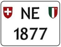 Plaque moto NE 1877
