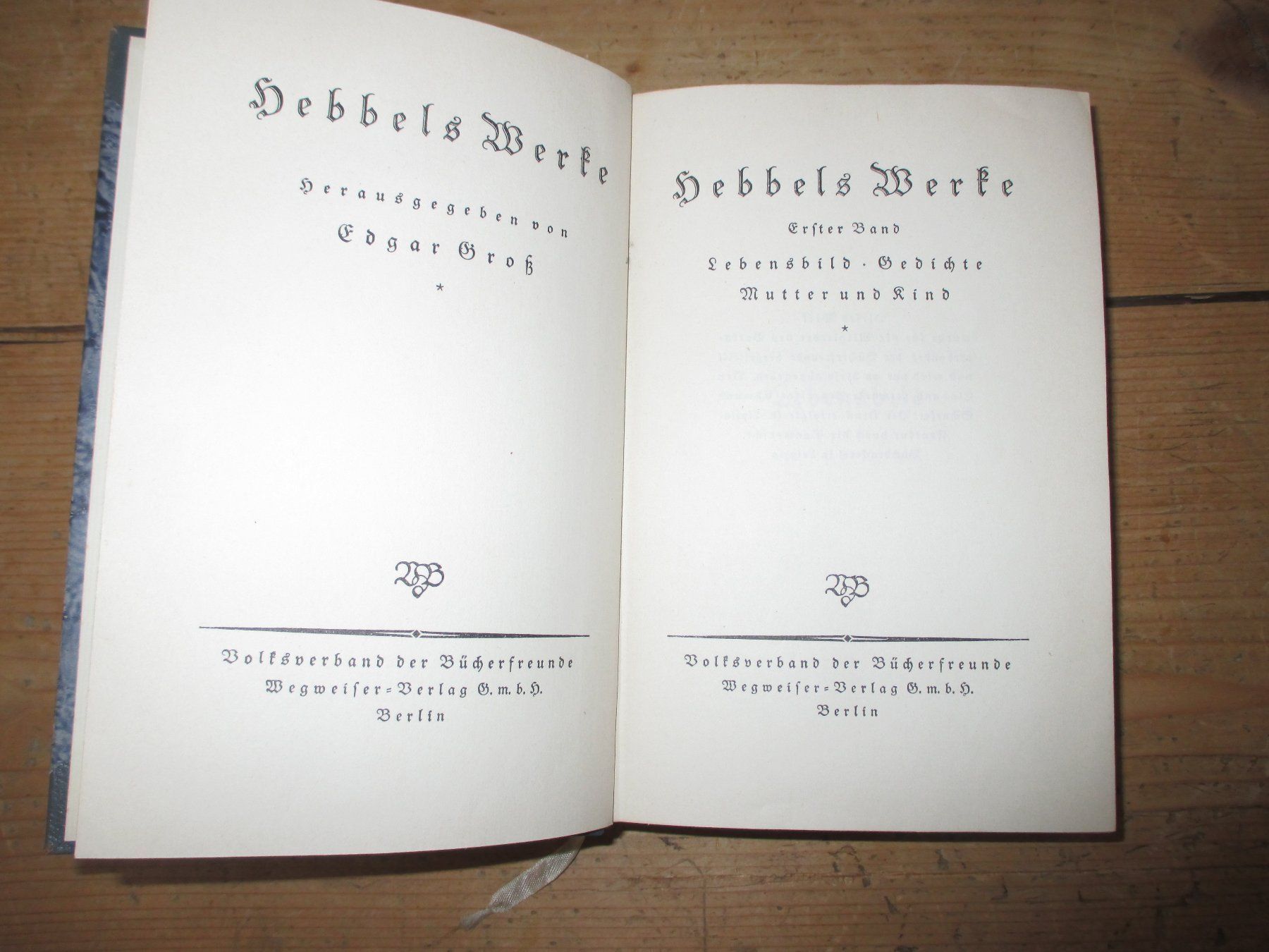 Libri: Hebbels Werke – Usato da Flims - Dorf venduto da Stagediver 1