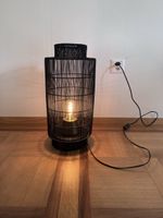Design Boden/-Tischleuchte schwarz – geflochten – 52 cm