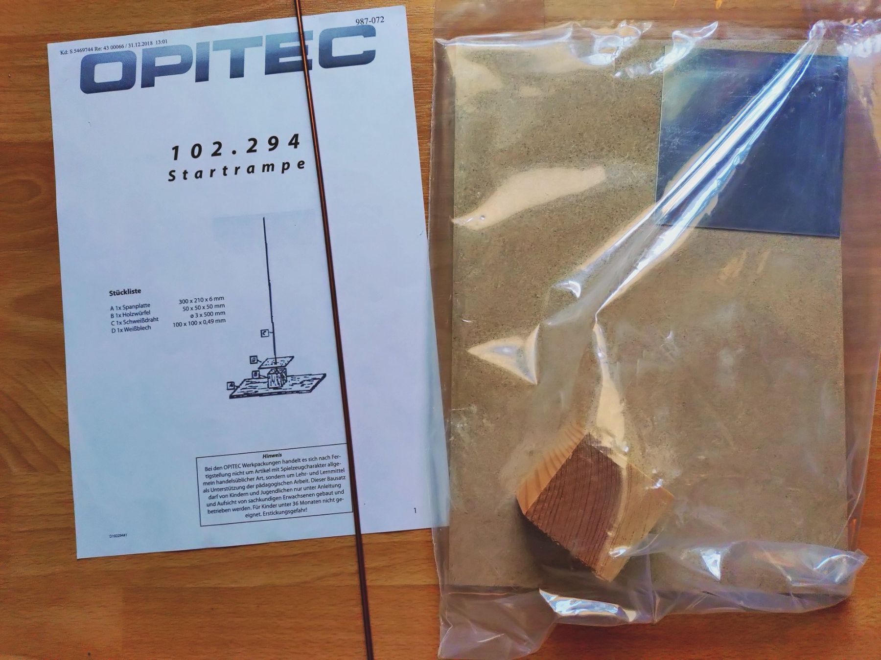 Kit di costruzioni: Opitec Werkpackungen Rakete und Startrampe – Nuovo e nell'imballaggio originale da Chur venduto da UtschiSenzaPlemas 2