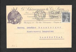 Bern illustr. Postkarte G. Schönemann Comestibles 18.3.1911