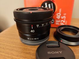 Sony FE 40mm F2.5 G – Neuwertig mit Digitec-Quittung