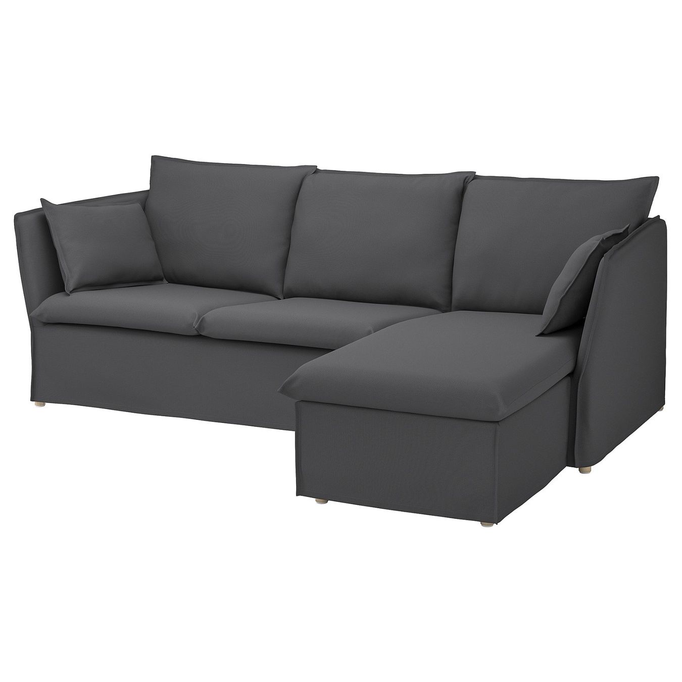 Tessuti: IKEA BACKSÄLEN Bezug 3er Sofa mit Récamiere/ HALLARP grau – Nuovo e nell'imballaggio originale da St. Gallen venduto da IKEA_St.Gallen 1
