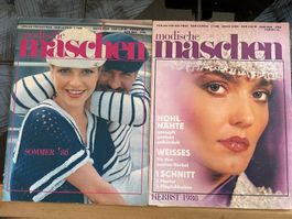 2 Hefte Modische Maschen 1980 mit Schnittmuster Anleitungen