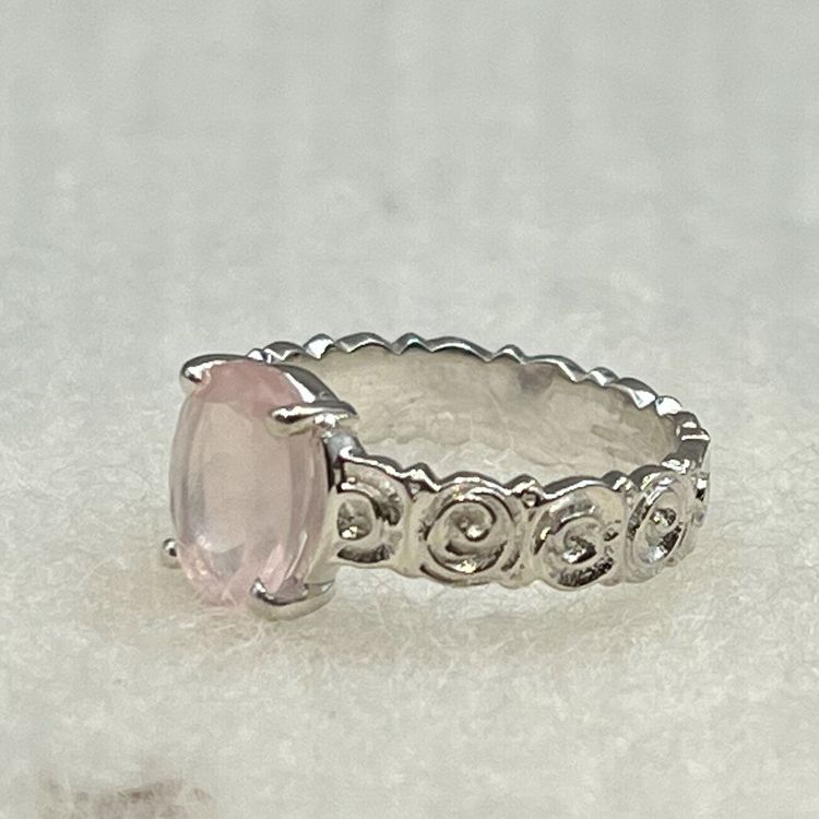 Sterling Silber 925 Unikate Ring mit Rosenquarz (Neu (gemäss ...