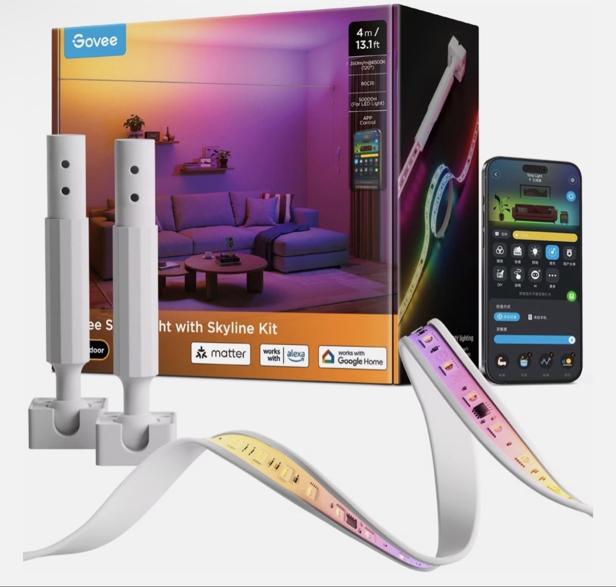 Govee Lampade: Govee Strip Light mit Skyline Kit – Nuovo e nell'imballaggio originale da Dietikon venduto da ver.peilt