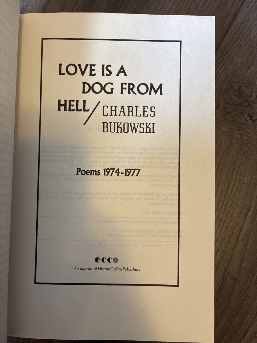 Libri: Bukowski, Love is a Dog From Hell, Poems Book – Usato da Gondiswil venduto da lor_2rkz 3