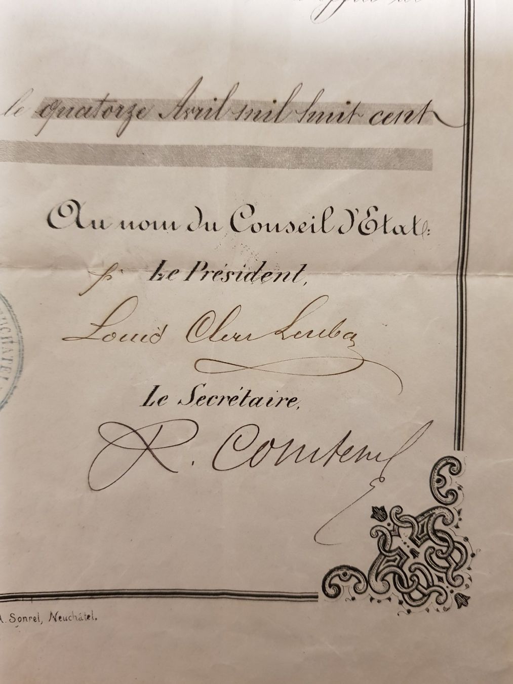Autografi: Robert Comtesse, Bundesrat, Original-Autogramm, Valangin NE – Usato da Wikon venduto da Funkfreak75 1
