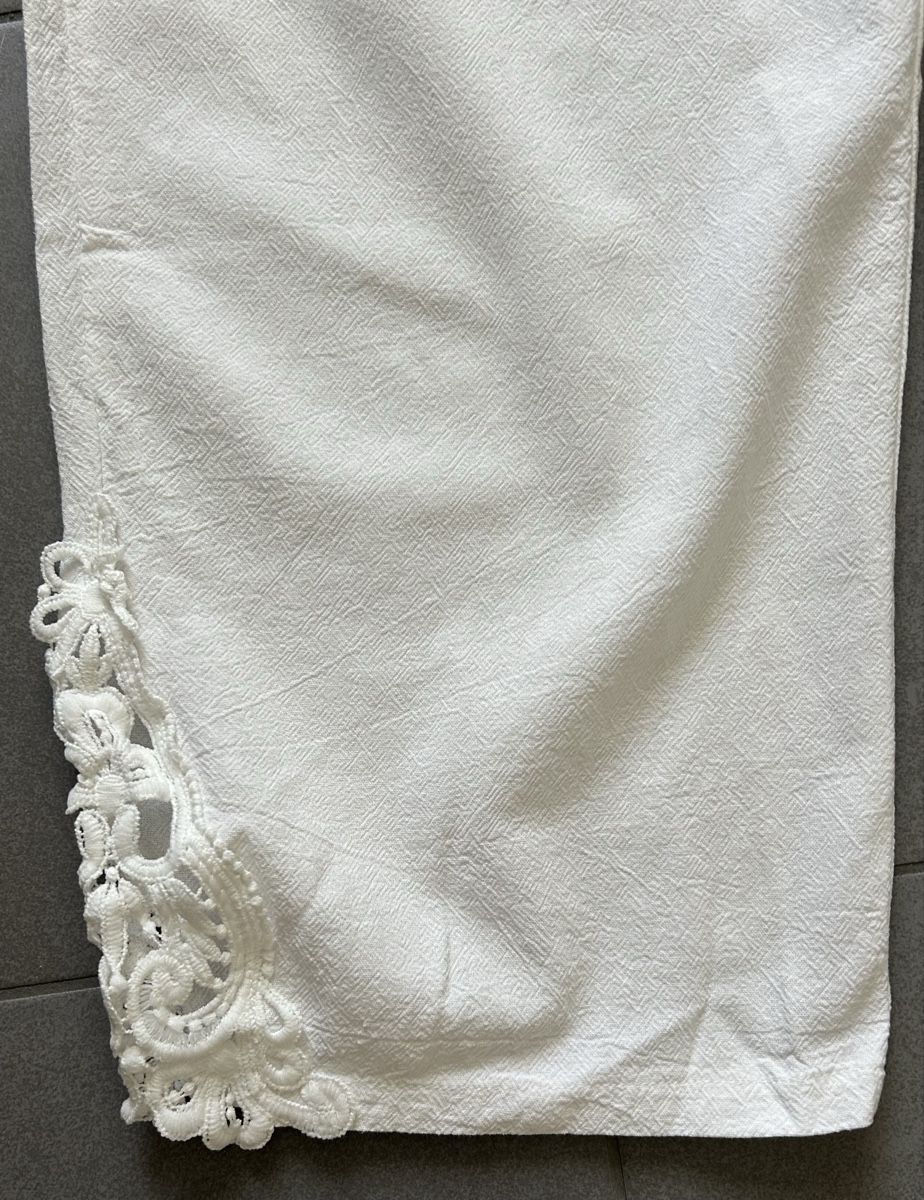 Pantaloni: Sommerhose Weiss Gr.L mit Spitze, NEU – Nuovo (secondo la descrizione) da Einsiedeln venduto da sterngucker03 2