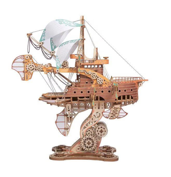 Puzzle: 3D Holz Puzzle Fantasy-Raumschiff – Nuovo e nell'imballaggio originale da Geneve venduto da Titi2008 1