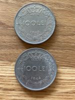 Deux pièces de Roumanie en argent année 1943-44