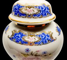 Sporvil Portugal jarre boîte Dose Ginger Jar bleu or 17 cm