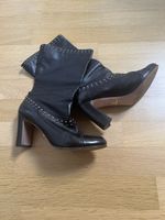 PRADA leather booties with studs, size 39.5