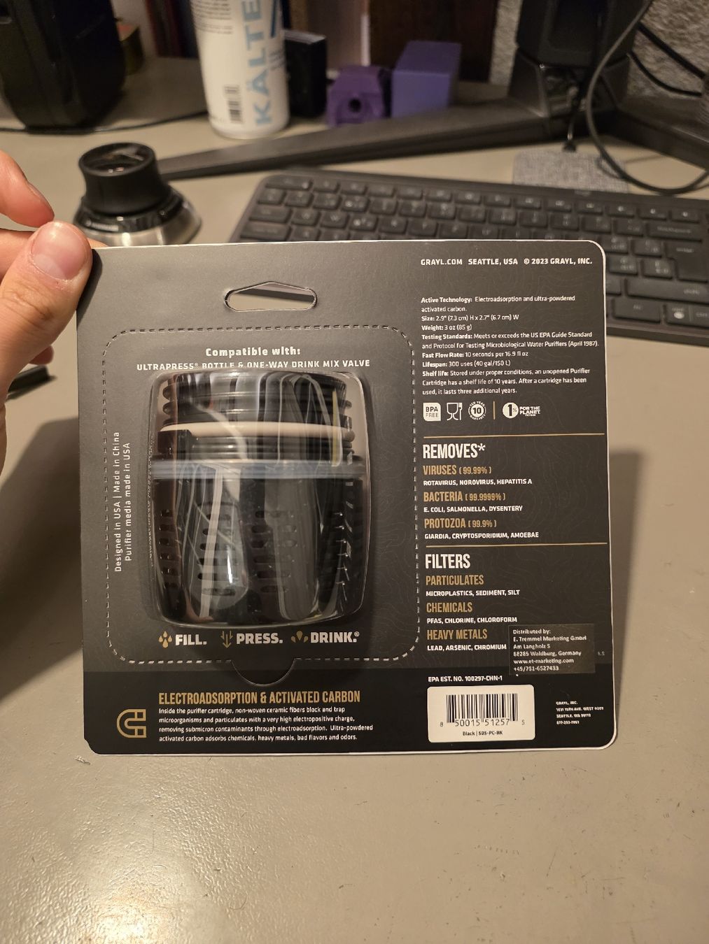 Sanitari: Grayl Ultrapress Filter & Purifier, New in Packaging – Nuovo e nell'imballaggio originale da Gais venduto da gio_8csg 2