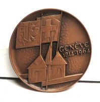 Bronzemedaille Genf 150 Jahre Wiedervereinigung 1814-1964