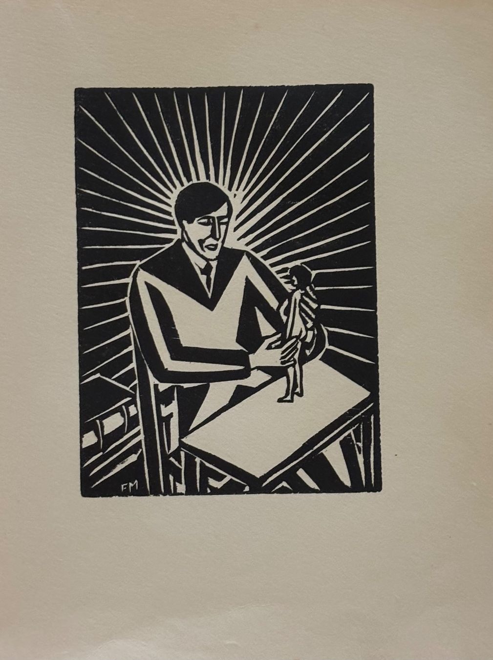 Xilografie: Frans Masereel, Holzschnitt, 1927 – Usato da Frauenfeld venduto da Merk52