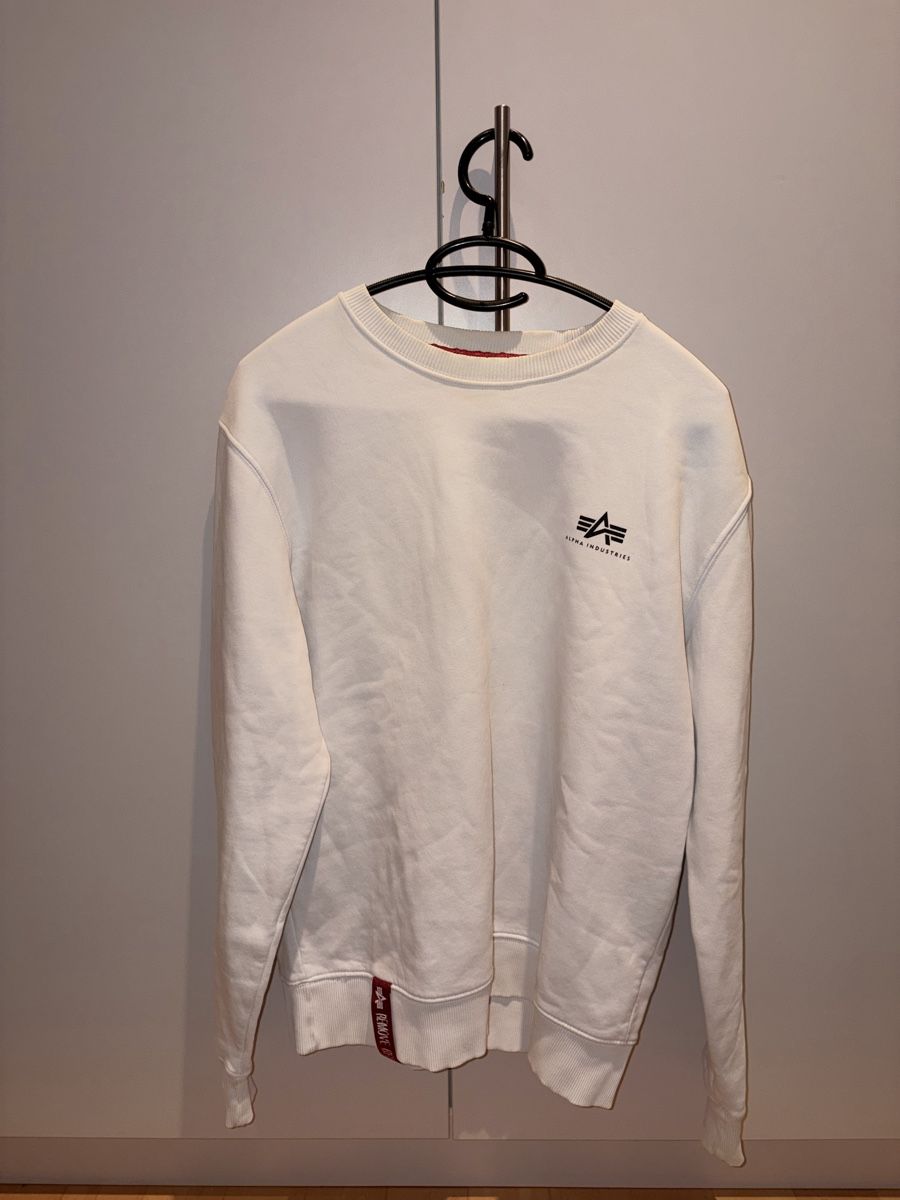 Alpha Industries Maglioni & Felpe: Alpha Industries Pullover, Weiss, Grösse M – Nuovo (secondo la descrizione) da Uster venduto da clothesandmore1 1