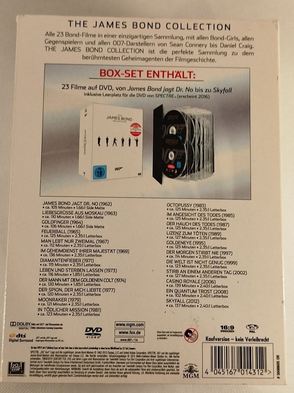 Tutti i DVDs: James Bond Collection (DVD) – Usato da Schaffhausen venduto da Viertelvorvieri 1