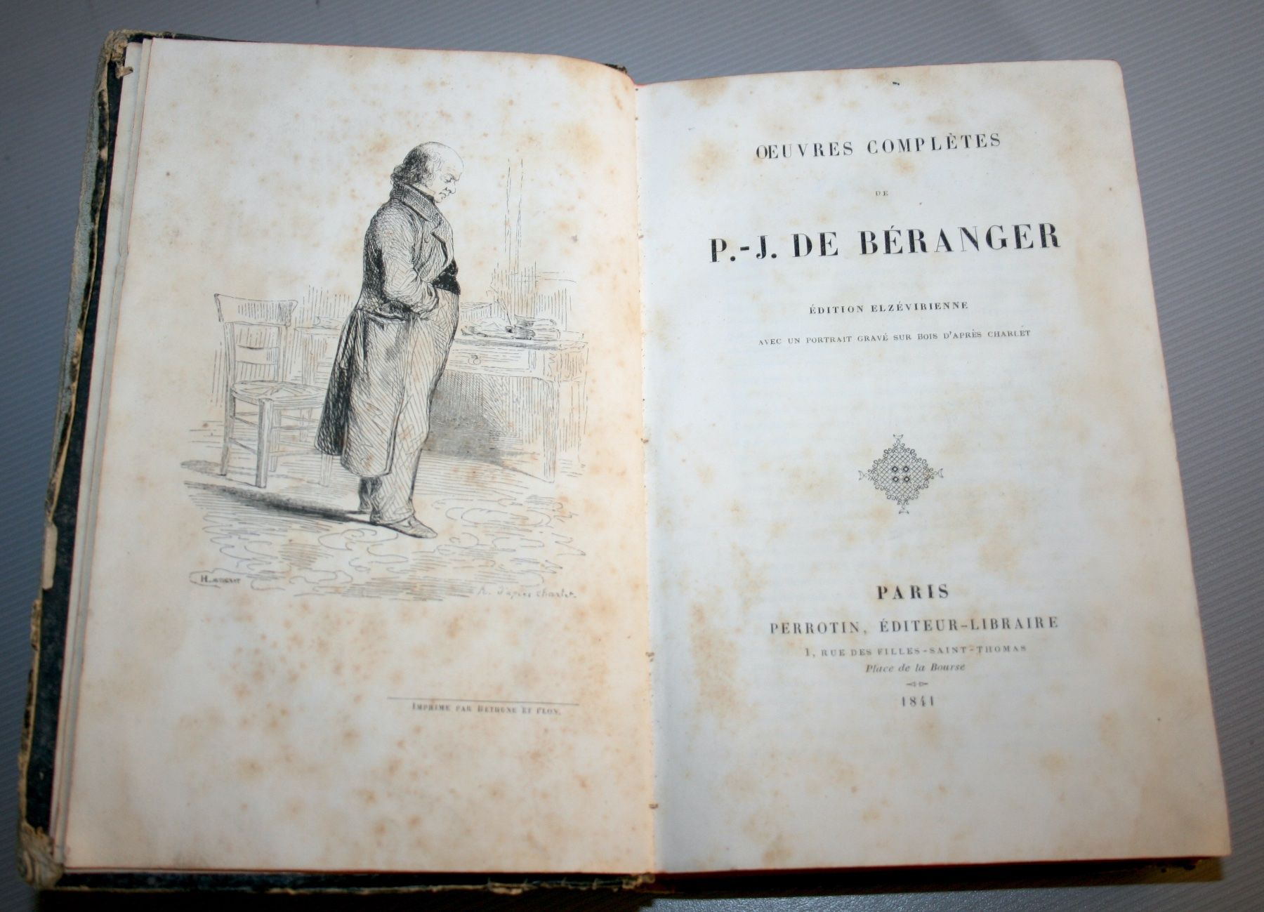 Libri: Oeuvres complètes de P. J. de Béranger, 1841 – Usato da Schaffhausen venduto da Kartenprofi