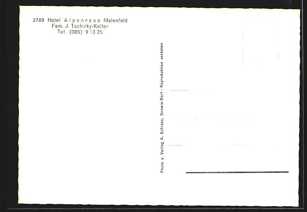Cartoline postali: AK Maienfeld, Hotel Alpenrose – Usato da Berlin venduto da bartko-reher 1