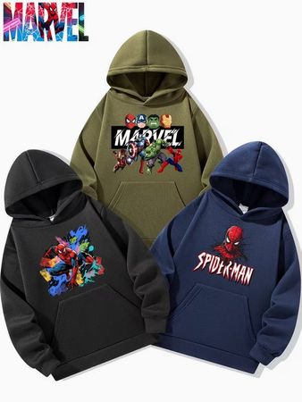 3er Set Marvel Kinderpullover / Gr. 130 / 7-8Y