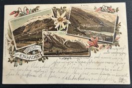 Gruss aus dem Engadin Litho 