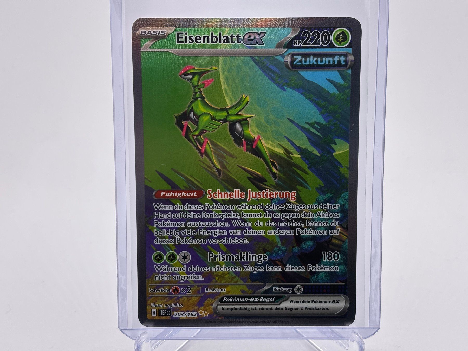 Pokémon Cartes à collectionner: Gewalten der Zeit - Eisenblatt ex  (TEF 203) - DE – Neuf (Voir description) à Allschwil par Bullach