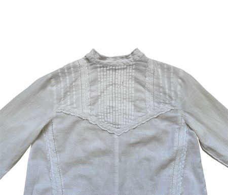 Vintage Baumwolle Spitze Bluse