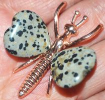 Deko Heilstein F-689 – Dalmatiner Jaspis Schmetterling