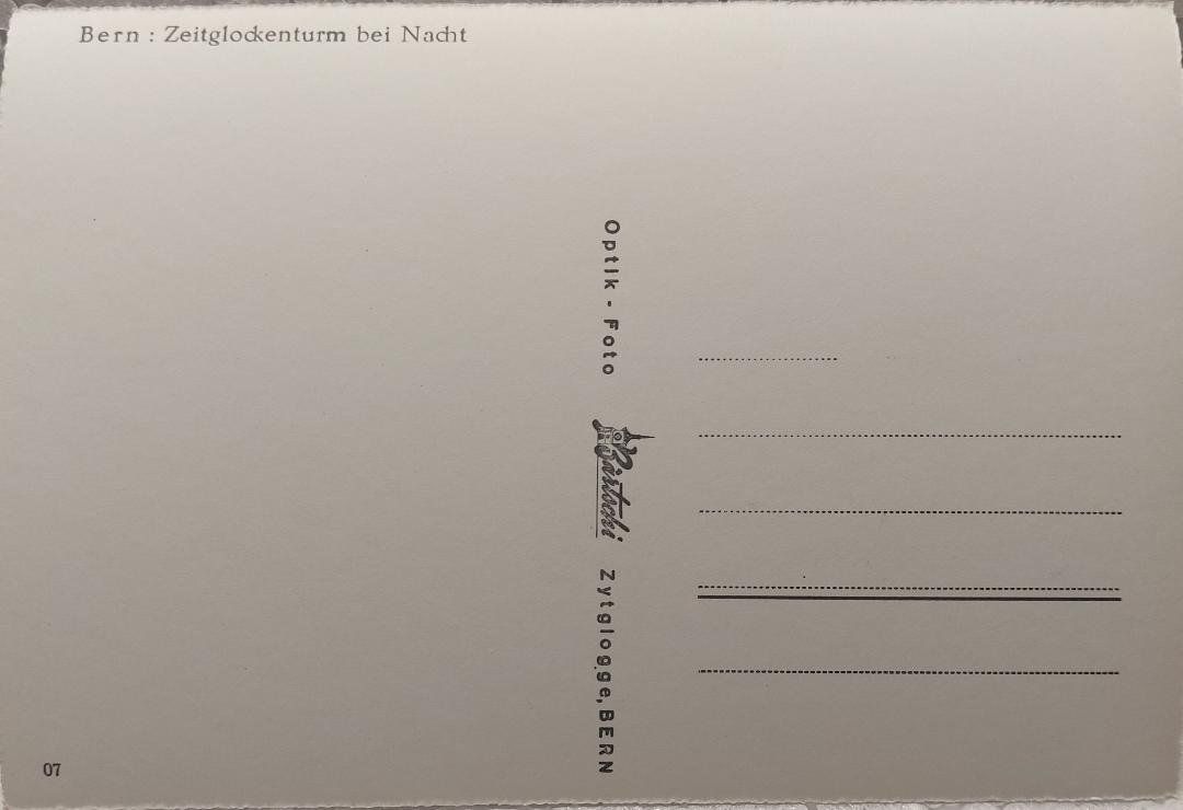 Cartoline postali: BERN - Zeitglockenturm bei Nacht – Usato da Delémont venduto da Domdom1 1