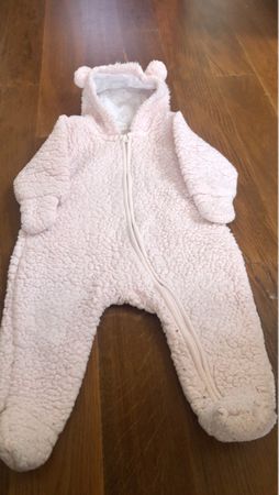 Kuscheliger Baby winterOverall, rosa, Grösse 68!