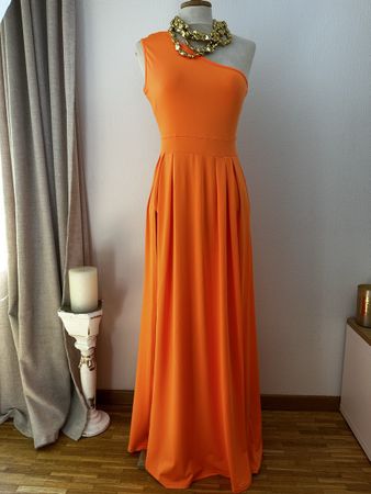 Robe longue orange Chicme taille S bon état