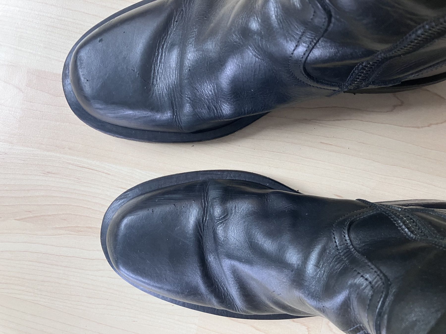 Scarpe da uomo: ANN DEMEULEMEESTER Labor Nero Leather Boots – Usato da Jona venduto da jallah 1