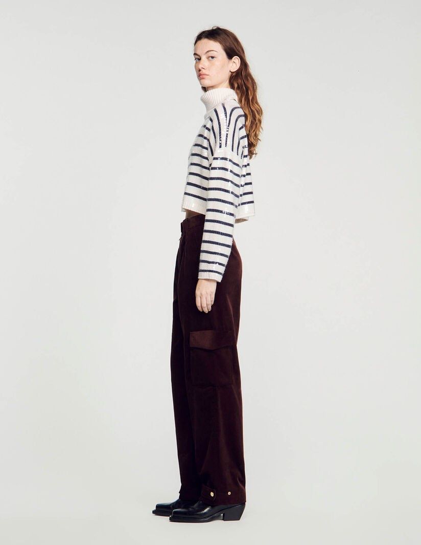 Sandro Pantaloni: SANDRO - CARGOHOSE - CHOCOLAT Orginalpreis 325.- – Nuovo e nell'imballaggio originale da Zürich venduto da luxuryoutlet1 1