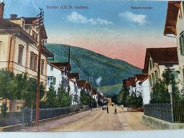 100 jährige Ansichtskarte Buchs (Ct. St. Gallen) Bahnhofstr.