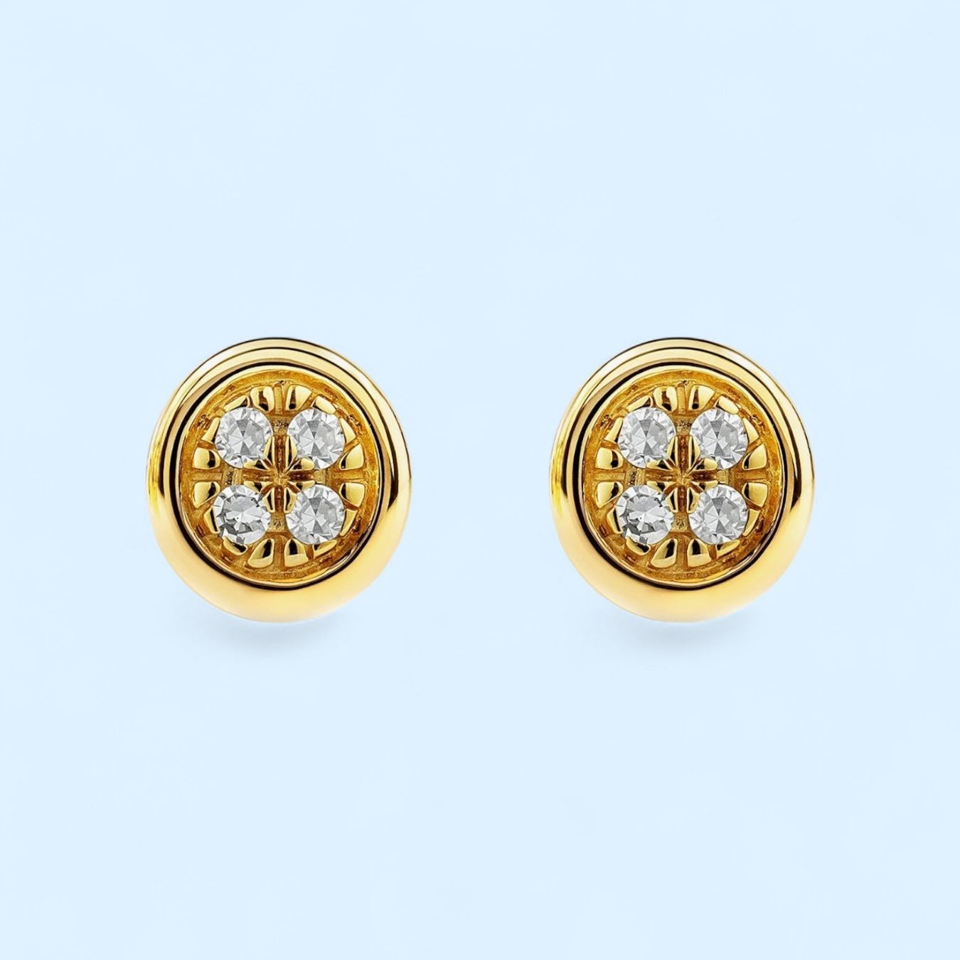 Orecchini pendenti & Orecchini a lobo: 0.03 Ct Diamant Ohrstecker gelbgold – Nuovo e nell'imballaggio originale da Hemmental venduto da Schmuckwelt2 1