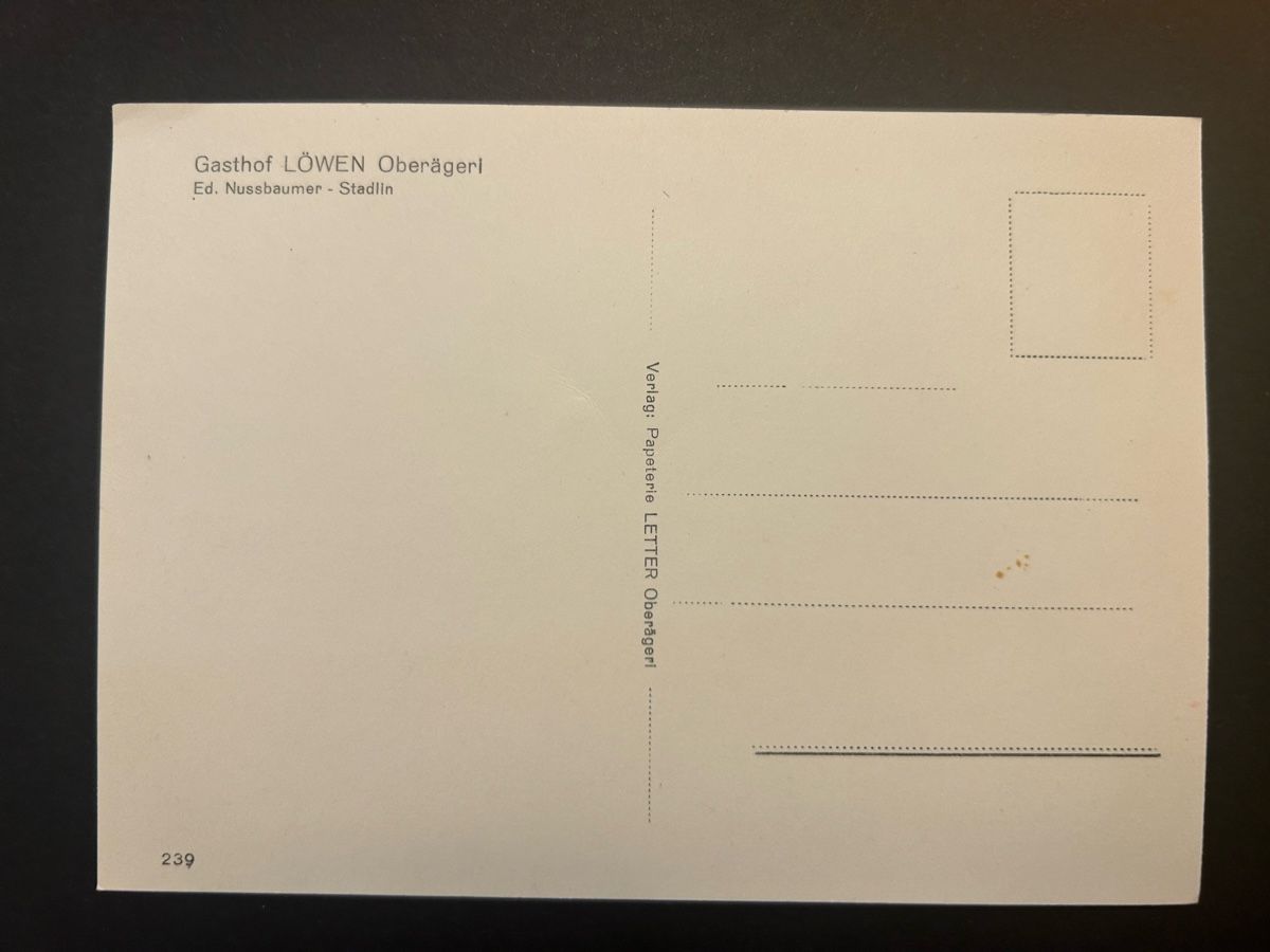 Cartoline postali: Oberägeri Restaurant Löwen – Usato da Fanas venduto da Alessio11 1