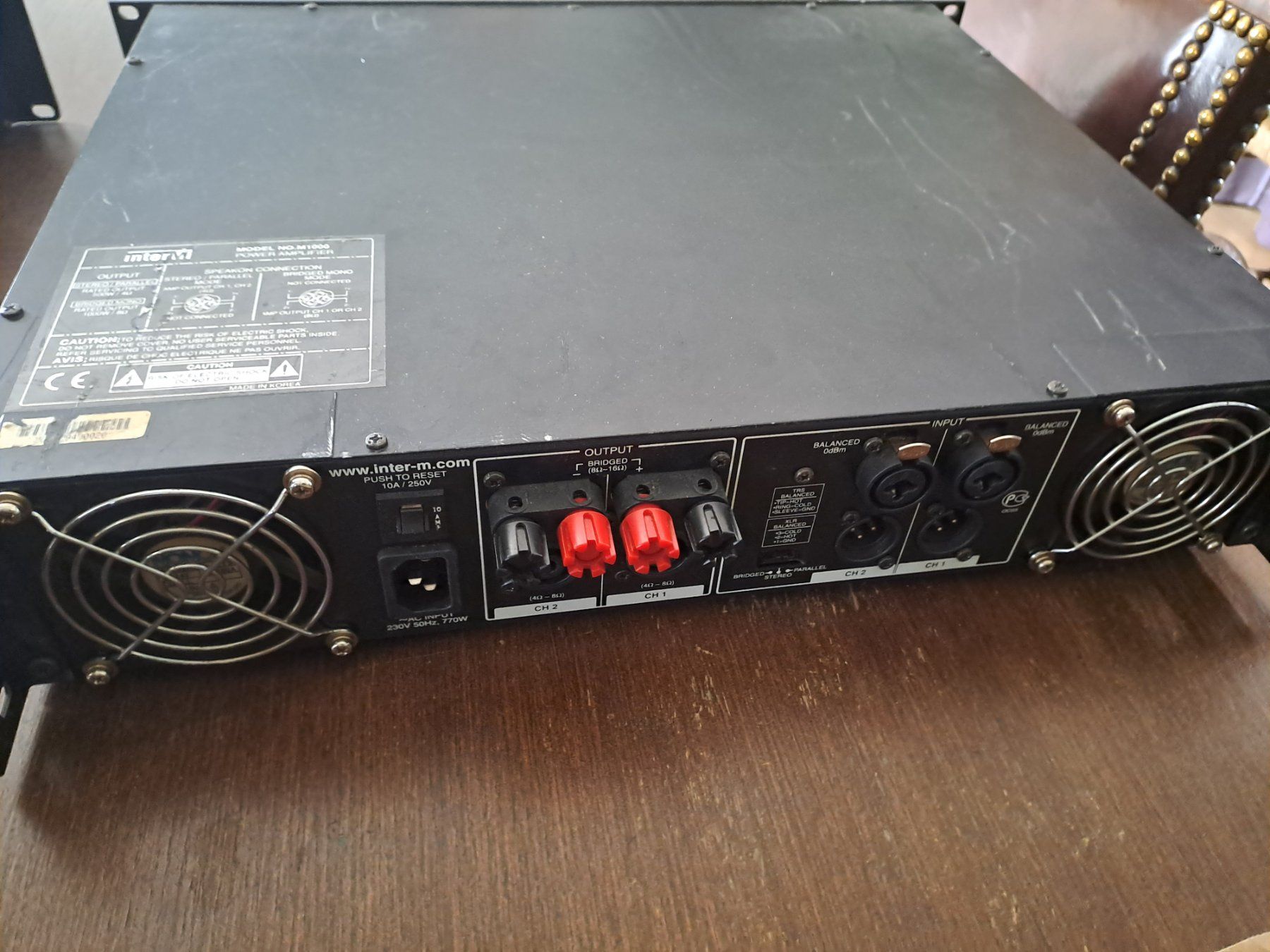 Verstärker: Inter M M1000 professioneller Verstärker – Gebraucht aus Wängi von Max64 1
