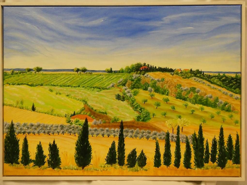 Dipinti: Acrylbild Toskana Landschaft – Usato da Uznach venduto da gartenri