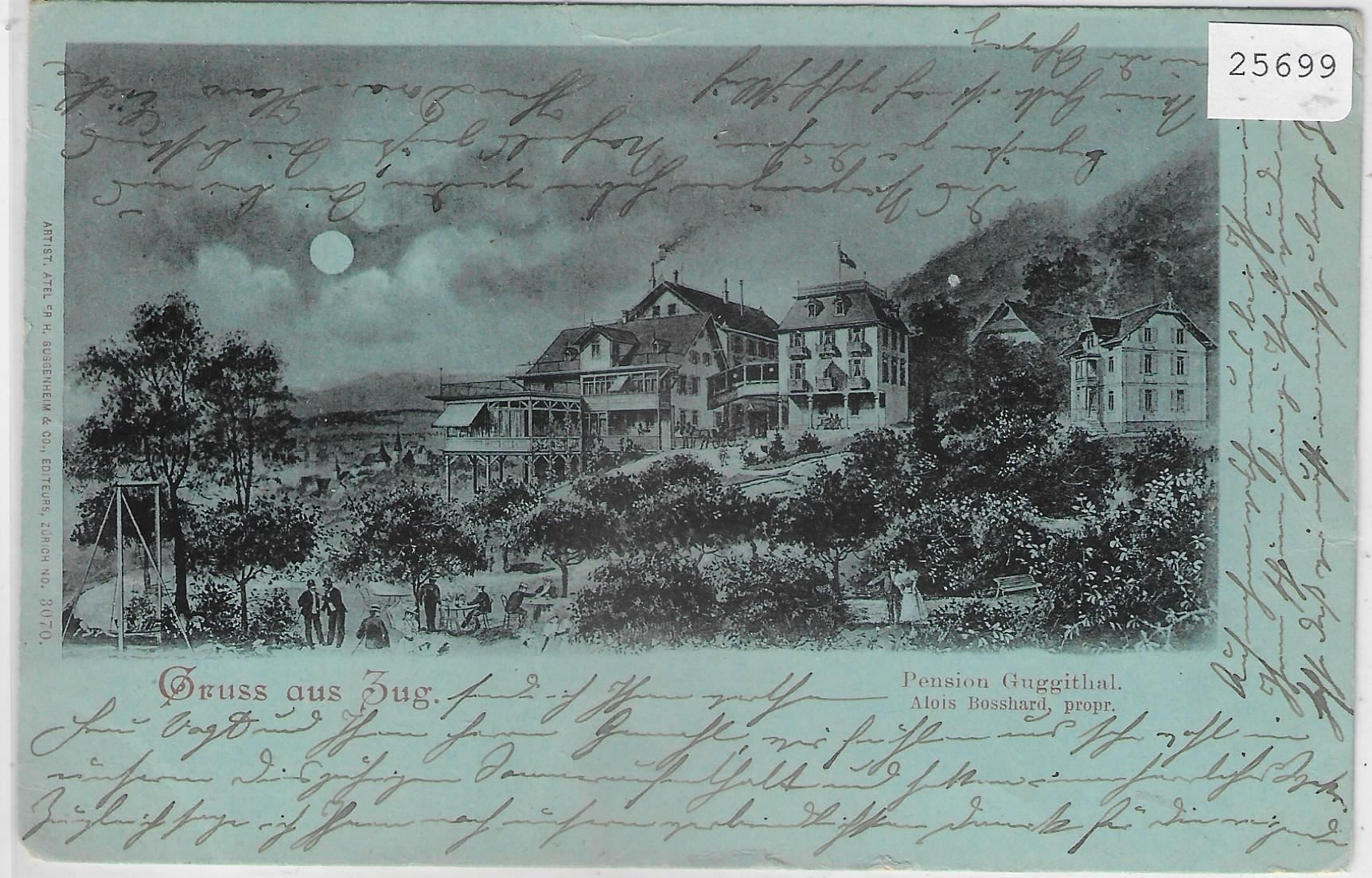 Cartoline postali: Gruss aus Zug - Pension Guggithal – Antico da Ettingen venduto da Kartenplanet