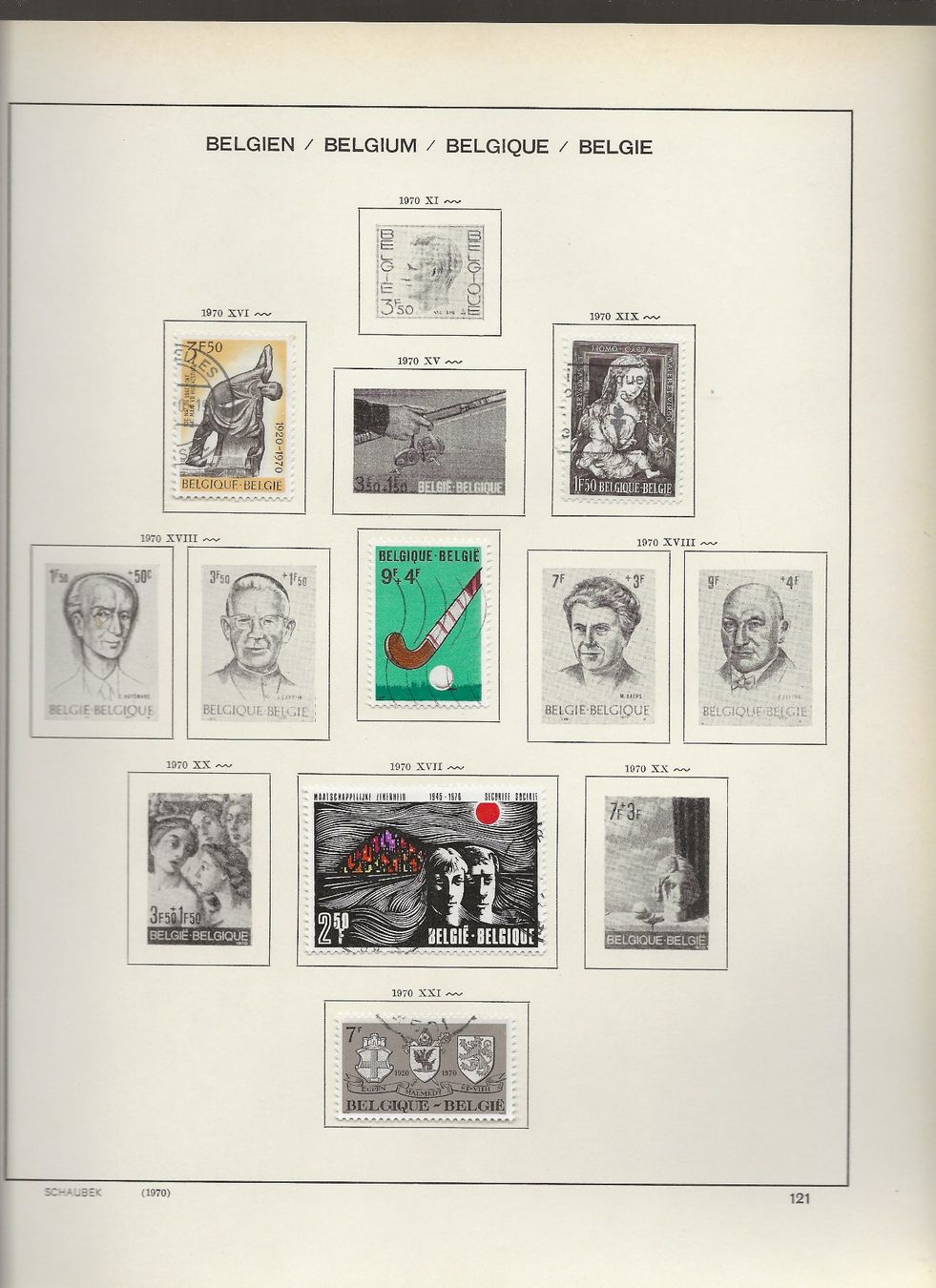 Tutti i francobolli: Marken Belgien  1968 bis 1971 – Usato da Au ZH venduto da xelagreb01 8