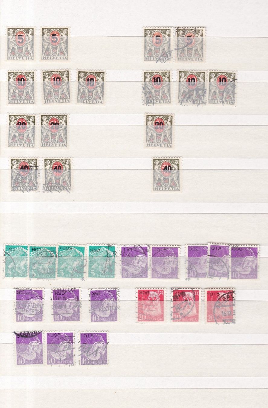 Tutti i francobolli: CH Briefmarken Lot "Portomarken" – Usato da Münchwilen AG venduto da Nesar 5