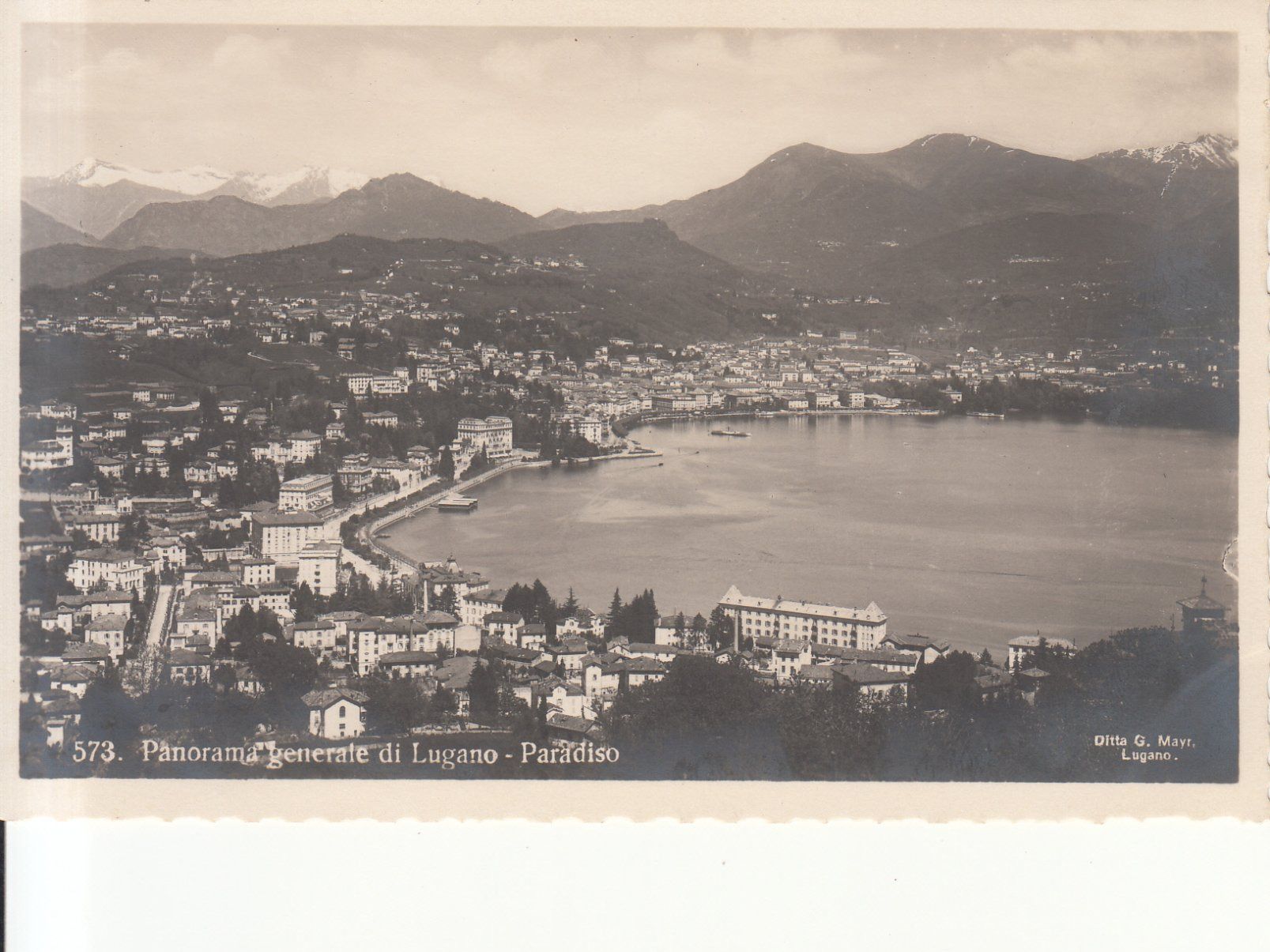 Cartoline postali: Lugano Paradiso ca. 1930 – Usato da Bürglen TG venduto da StampGraf