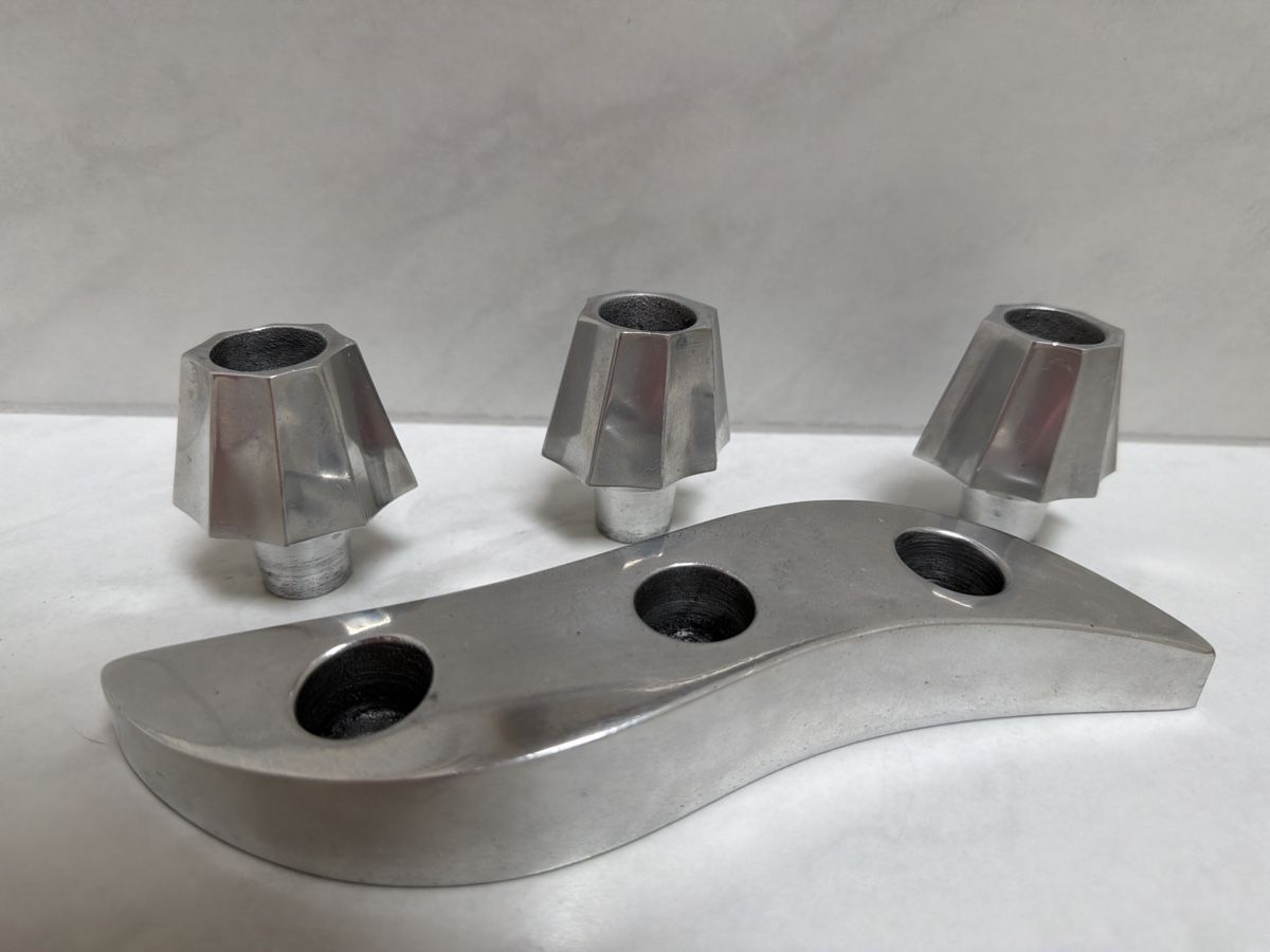 Portacandele: Kerzenständer, Aluminium Guss. – Usato da Biberist venduto da Momo33 2