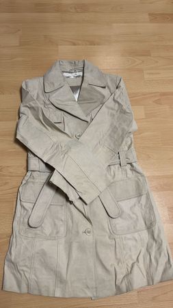 Beiger Damen Trenchcoat, Grösse M echtes Leder