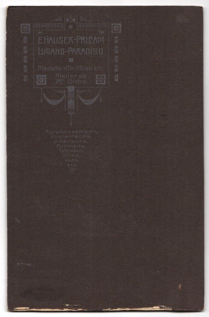 Fotografie & Manifesti: Fotografie E. Hauser-Pricam, Lugano-Para – Usato da Berlin venduto da bartko-reher 1