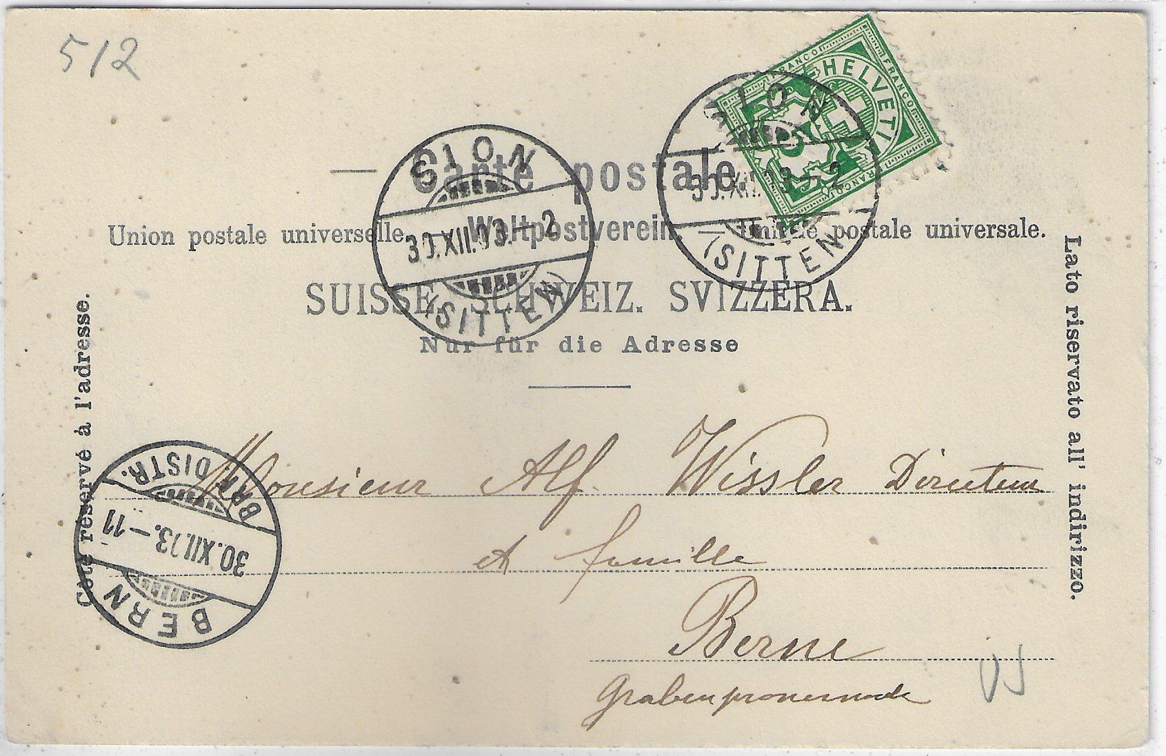 Cartoline postali: 1904 Sion - Jahreszahl - Multiview – Usato da Ettingen venduto da Kartenplanet 1