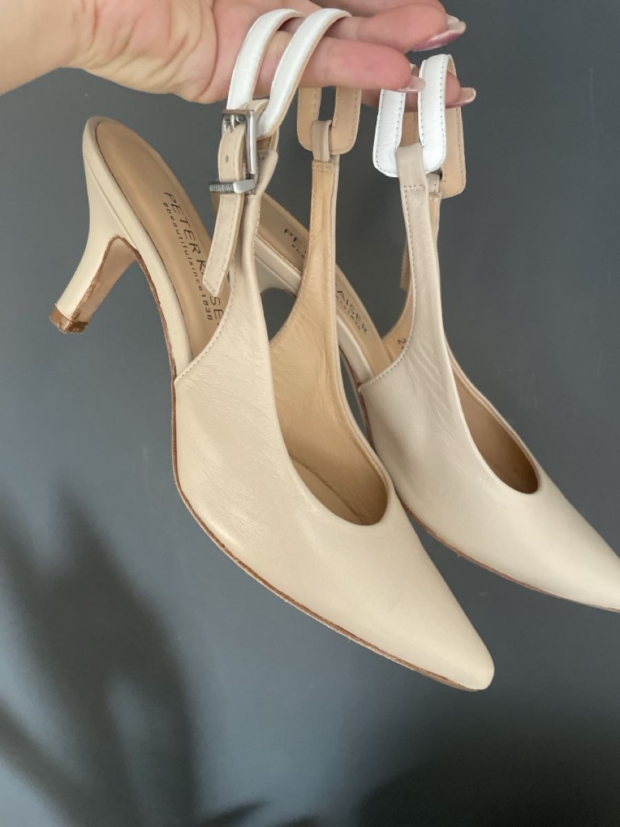 Kaiser Scarpe da donna: Peter Kaiser Slingpumps, 36 1/2, Beige Leder – Usato da Bronschhofen venduto da Ratz2